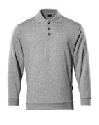 00785-280-08 Polo-Sweatshirt - Grau-meliert