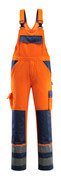 07169-860-141 Latzhose mit Knietaschen - hi-vis Orange/Marine