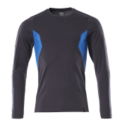 18381-959-01091 T-Shirt, Langarm - Schwarzblau/Azurblau