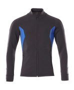 18484-962-01091 Sweatshirt mit Reißverschluss - Schwarzblau/Azurblau
