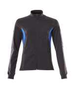 18494-962-01091 Sweatshirt mit Reißverschluss - Schwarzblau/Azurblau