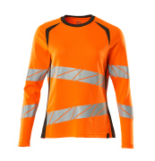 19091-771-1418 T-Shirt, Langarm - Hi-vis Orange/Dunkelanthrazit