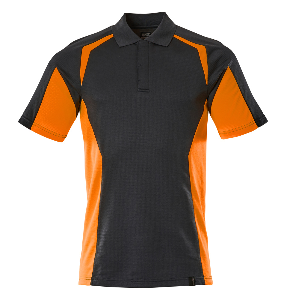 22083-771-01014 Polo-Shirt - Schwarzblau/Hi-vis Orange
