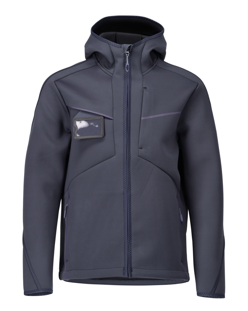 22086-662-010 Soft Shell Jacke mit Kapuze - Schwarzblau