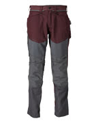 22479-230-2289 Hose mit Knietaschen - Bordeaux/Anthrazitgrau