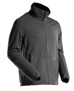 22803-639-09 Microfleece Pullover mit Reißverschluss - Schwarz