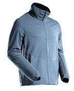22803-639-85 Microfleece Pullover mit Reißverschluss - Steinblau