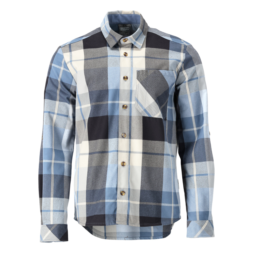22904-446-199 Hemd aus Flanell - Schwarzblau-kariert