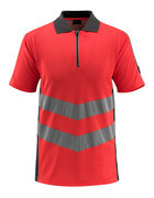 50130-933-22218 Polo-Shirt - Hi-vis Rot/Dunkelanthrazit