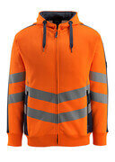 50138-932-14010 Kapuzensweatshirt mit Reißverschluss - Hi-vis Orange/Schwarzblau