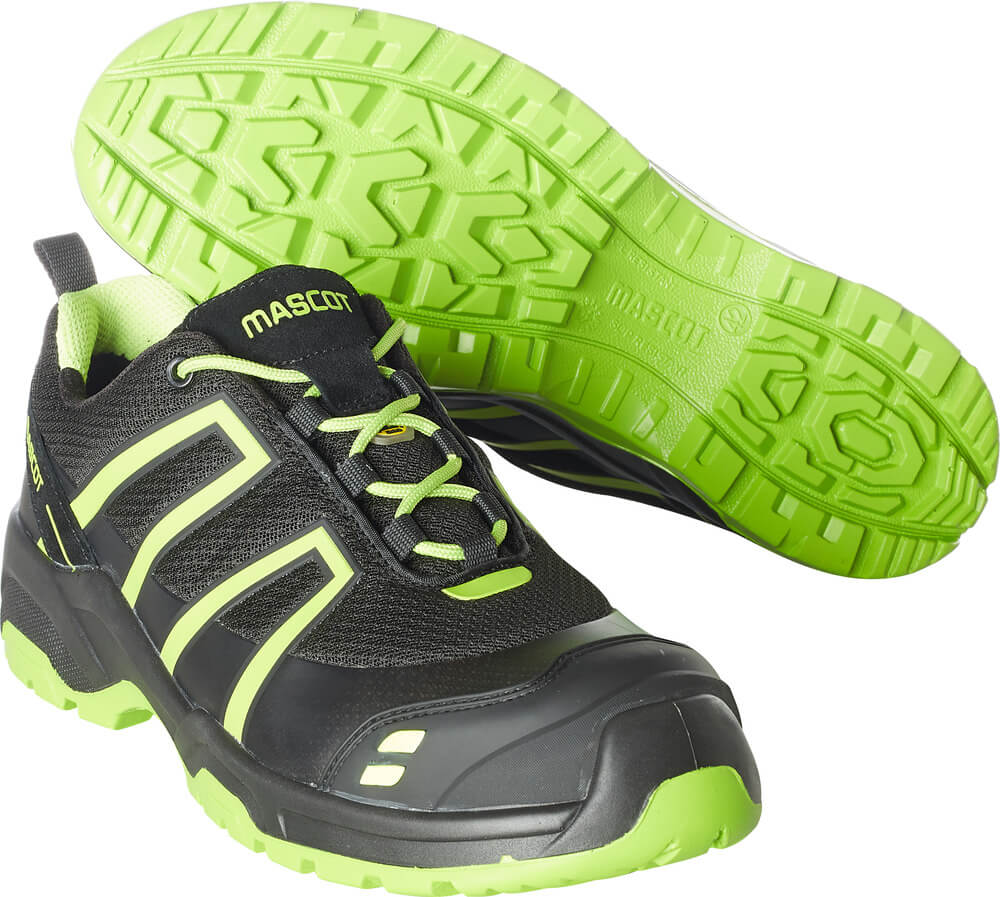 F0124-773-0917 Sicherheitshalbschuh - Schwarz/Limonengrün